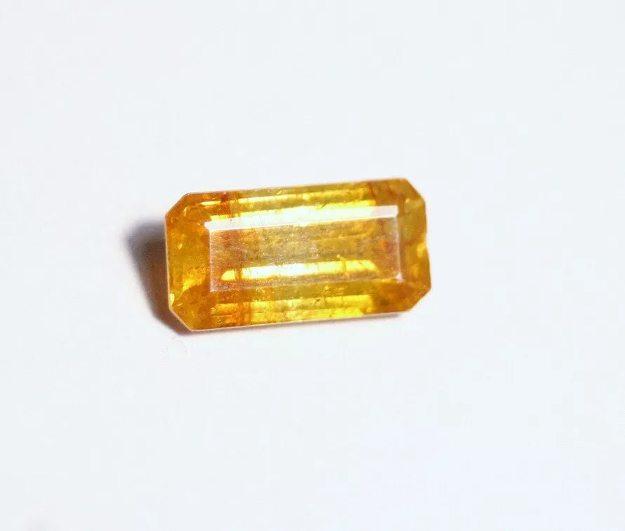 3ct Sphalerite Vibrant Emerald Cut Gemstone Spain - Gem Sphalerite 9x7mm