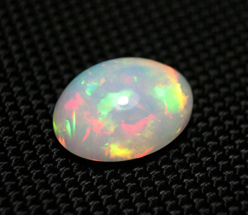 Welo Precious Opal 8ct Cabochon Rainbow Blaze Natural Ethiopian Opal See Video