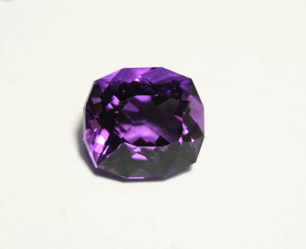 Zambian Amethyst 9.3ct Unique Custom Cushion Cut Gem AAA Amethyst 13x12mm