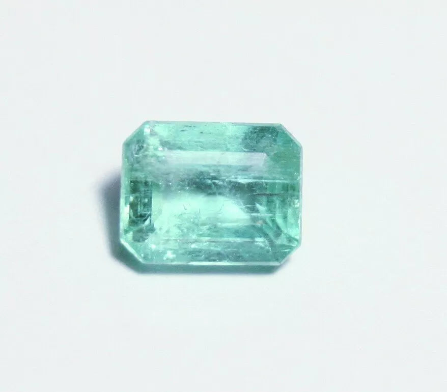 Panjshir Valley Emerald 1.63ct Rare Natural Emerald Cut Genuine Afghan Emerald 8x6mm