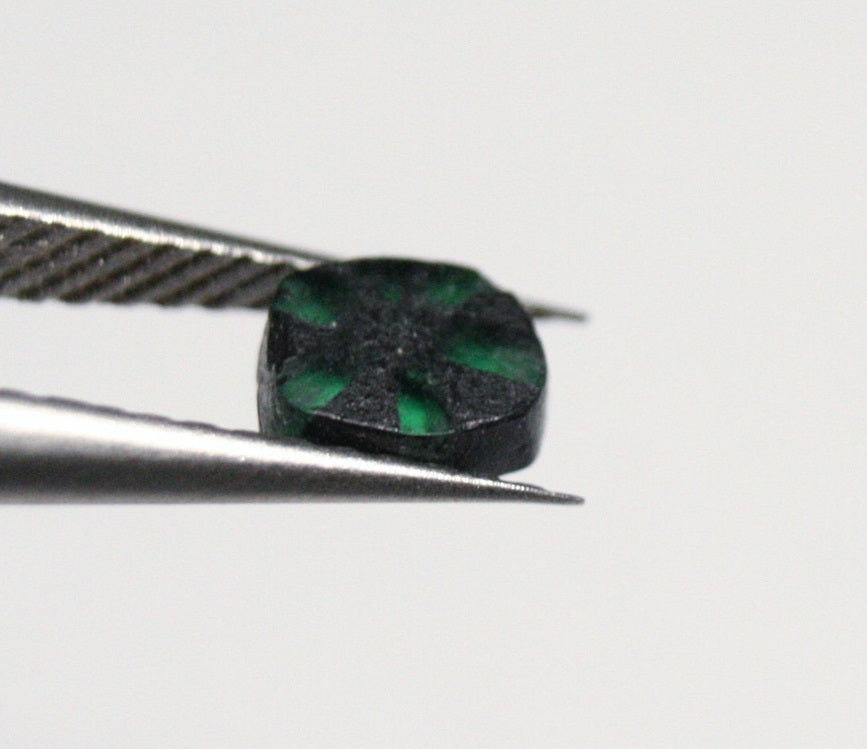 Colombian Trapiche Emerald 0.35ct Stunning Rare Natural Emerald Formation 5x4mm