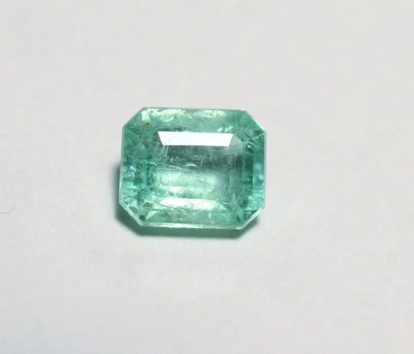 Panjshir Valley Emerald 0.9ct Rare Natural Emerald Cut Genuine Afghan Emerald