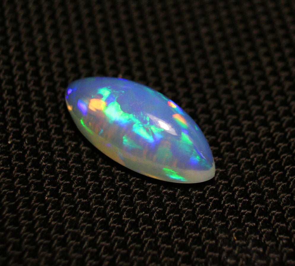 Welo Opal Cabochon 5.68ct Rainbow Marquise Natural Ethiopian Opal 20x9mm