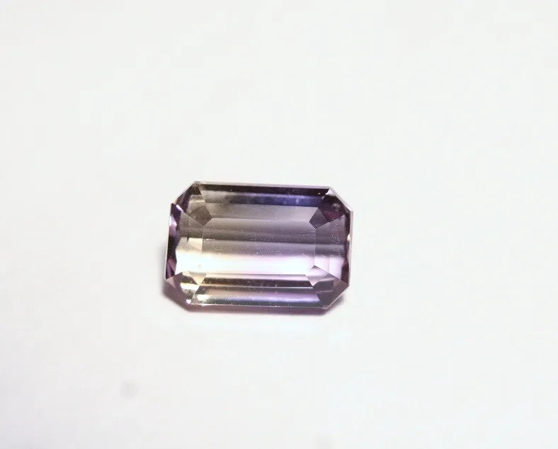 Bolivian Ametrine 3.18ct Lovely Clean BiColour Emerald Cut Natural Gem 10x7mm