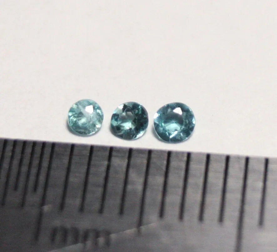 Grandidierite 0.09ct 3pc 1.5mm Exceptional Gem Quality Madagascan Grandidierite