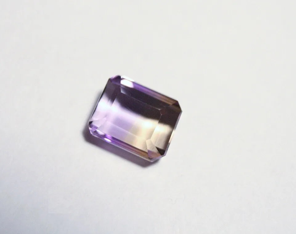 Bolivian Ametrine 2.8ct Lovely Clean BiColour Emerald Cut Natural Gem 9x7mm