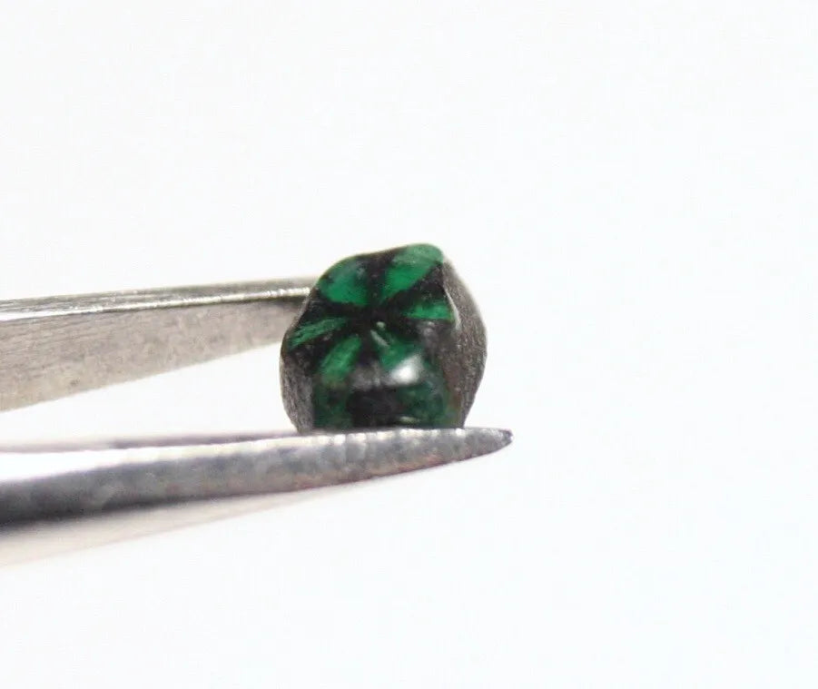 Muzo Trapiche Emerald 0.25ct Stunning Rare Natural Emerald Formation 4x3mm