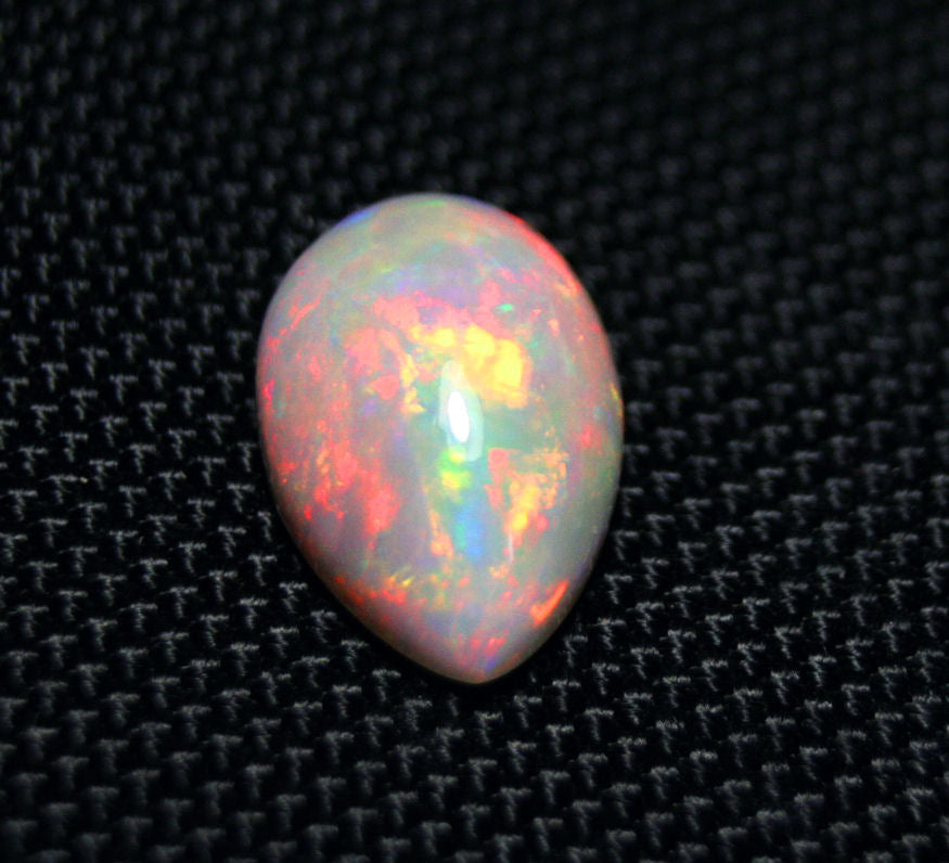 Welo Grey Base Opal Cabochon 9.9ct Rainbow Pear AAA Natural Opal Video 20x13mm