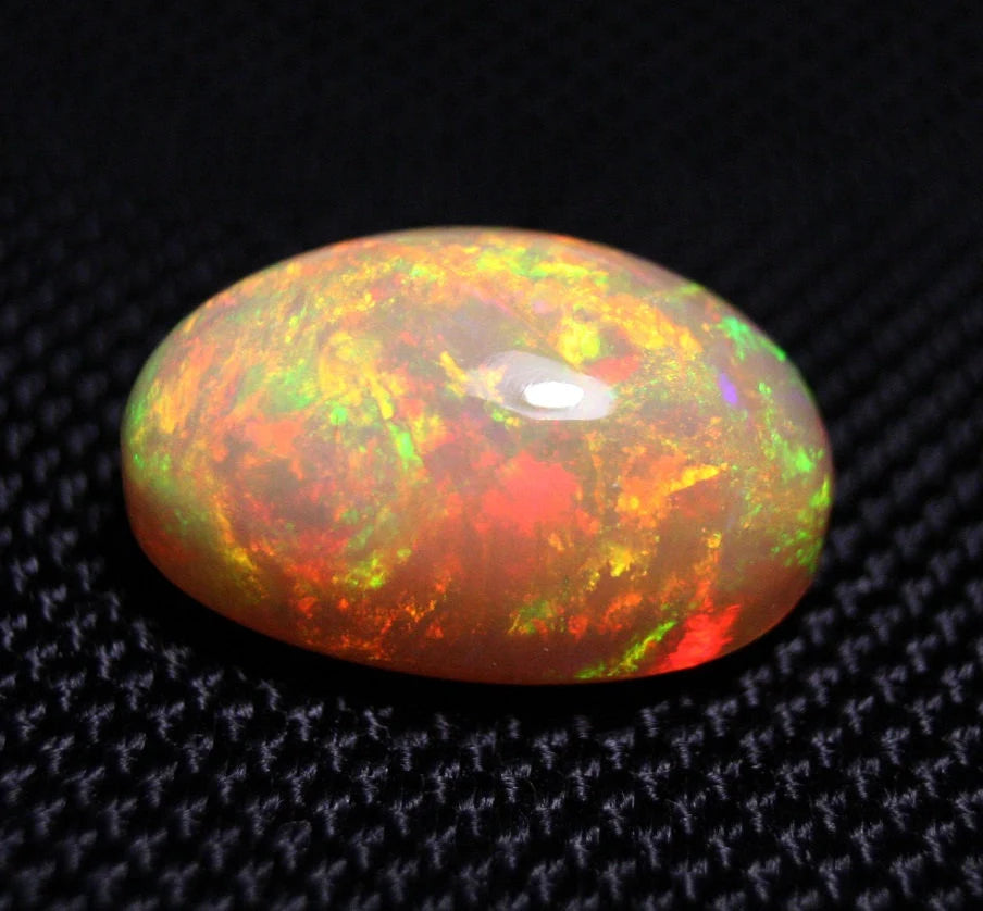 Welo Honey Opal Cabochon 14.8ct Neon Rainbow Blaze Natural Opal See Video 20x13mm