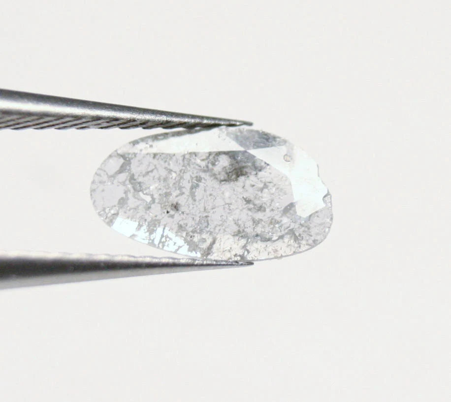 Diamond Slice 0.24ct Salt & Pepper Polki Natural Diamond South Africa 9x5mm