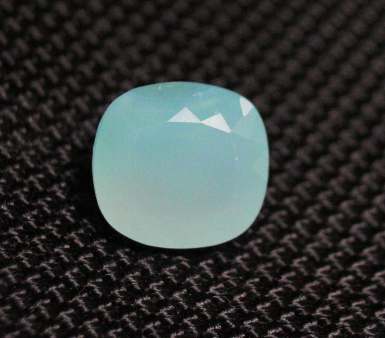 Rare Blue Green Smithsonite 8.8ct Madagascar Faceted Gem 11x11mm