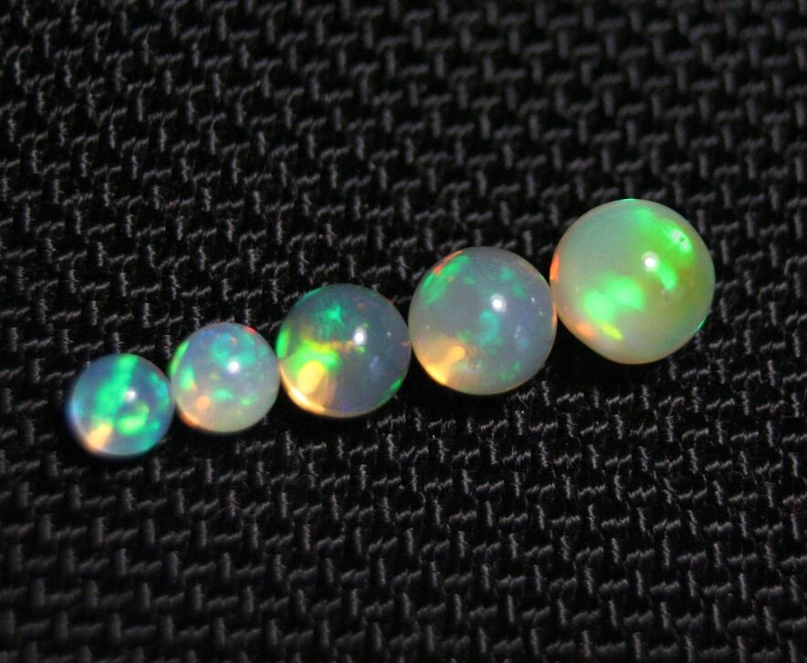 Welo Crystal Opal Graduated Crystal Ball Set 3.13ct 5pc Natural Opal See Video 6-3mm