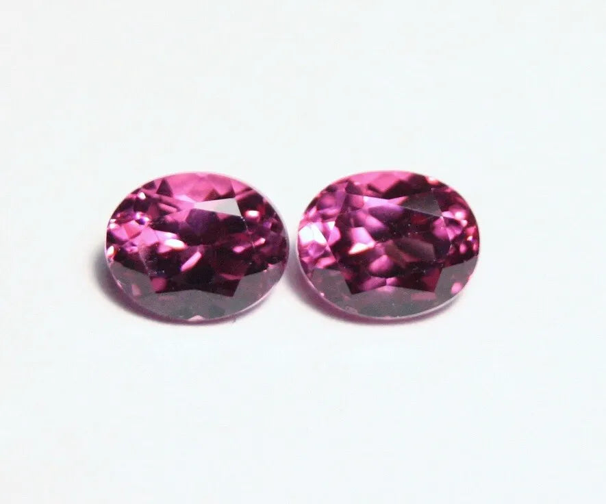 Mahenge Garnet 2.41ct Oval Pair Pastel Pink & Purple Stunning Garnet Tanzania 6x5mm