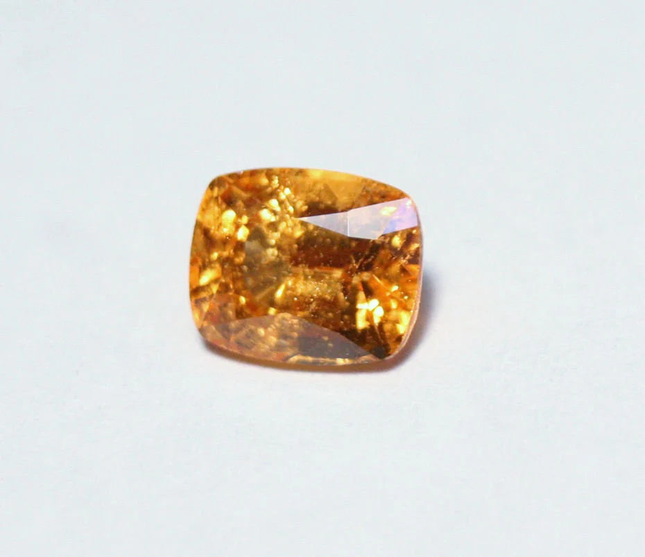 Mandarin Spessartine Garnet 1.83ct Fanta Orange Cushion Cut Garnet 7x6mm Madagascar