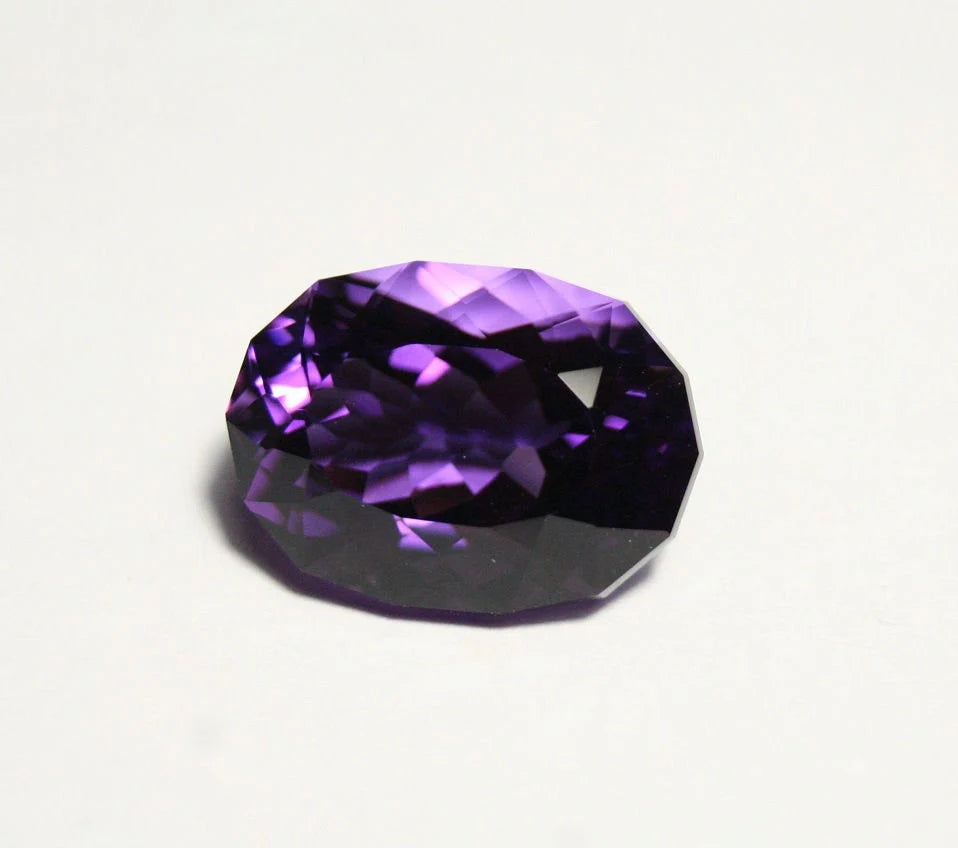 Zambian Amethyst 11.7ct Unique Custom Oval Cut Gem AAA Amethyst 16x13mm