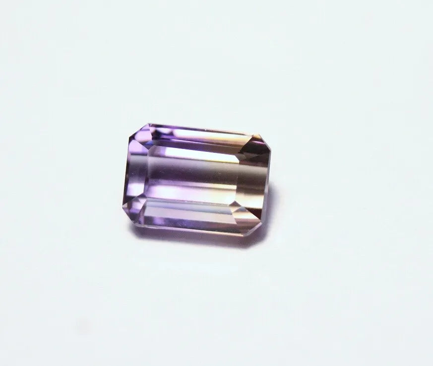 Bolivian Ametrine 3.3ct Lovely Clean BiColour Emerald Cut Natural Gem 9x7mm