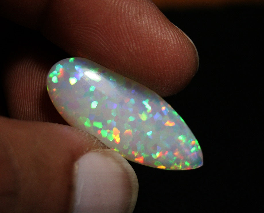 Welo Precious Opal Cabochon 15ct Harlequin Patchwork AAA Rare Natural Opal Video