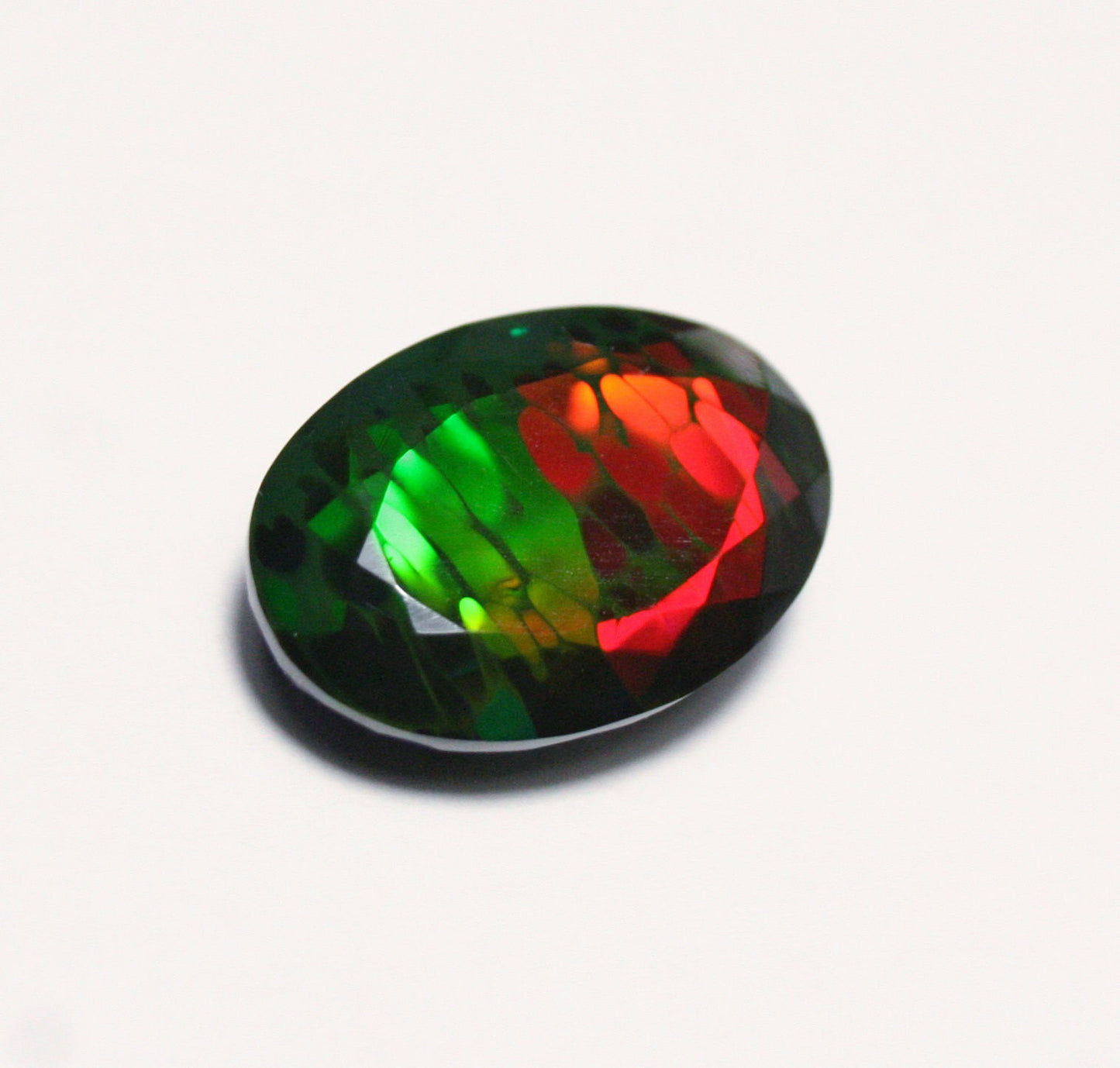 Faceted Black Welo Opal 8.2ct Stunning Rainbow Honeycomb AAA Natural Opal 17x12mm