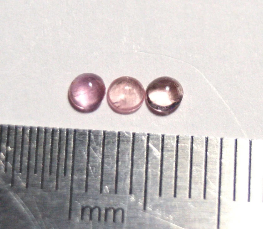 Pezzottaite Cabochon 3pc Lot 0.2ct - Ultra Rare Raspberry Beryl - Madagascar