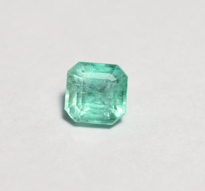 Panjshir Valley Emerald 0.6ct Rare Natural Green Beryl Afghan Emerald Cut 5x5mm