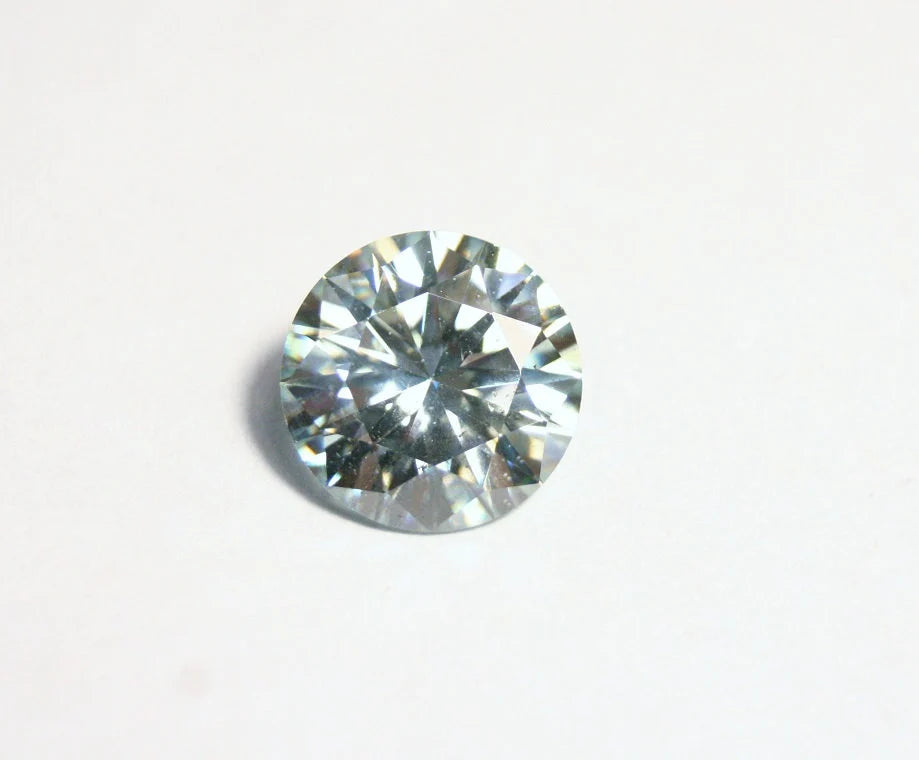 Light Blue Moissanite 3.19ct Beautiful Precision Cut Round Gem Near Colourless