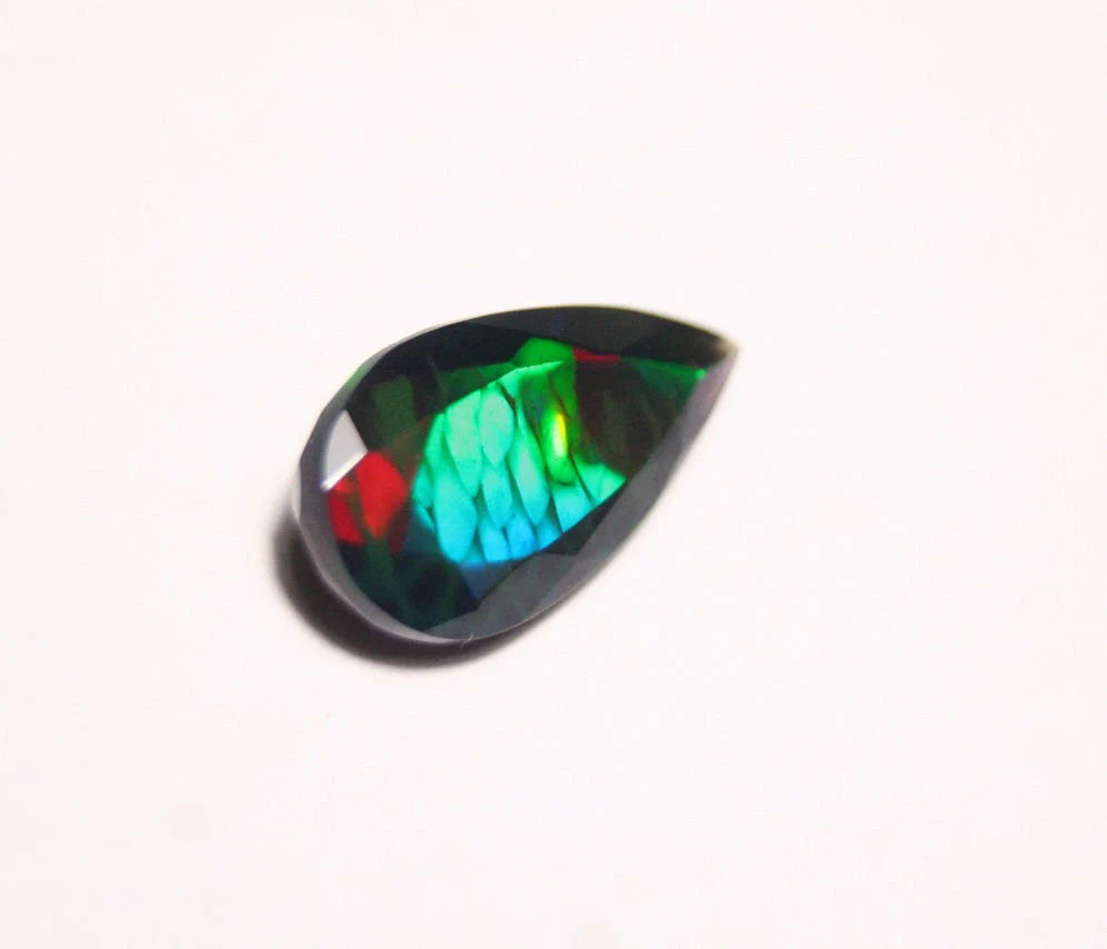 Faceted Black Welo Opal 3.74ct Rainbow Honeycomb AAA Natural Ethiopian Opal Video