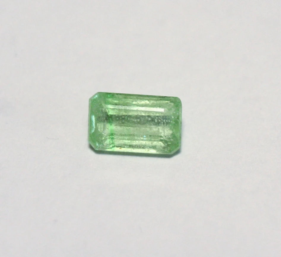 BiColour Tsavorite Leuco Garnet 0.69ct Exceptionally Rare Grossular Garnet 6x4mm