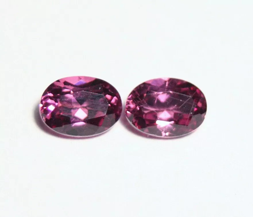 Mahenge Garnet 2.04ct Oval Pair Pastel Pink & Purple Garnet Tanzania 6.5x5mm