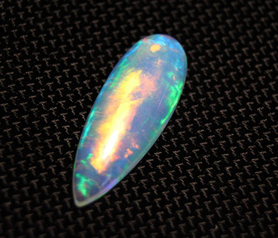 Welo Crystal Opal Cabochon 7.7ct Neon Teardrop Natural Opal See Video 28x10mm