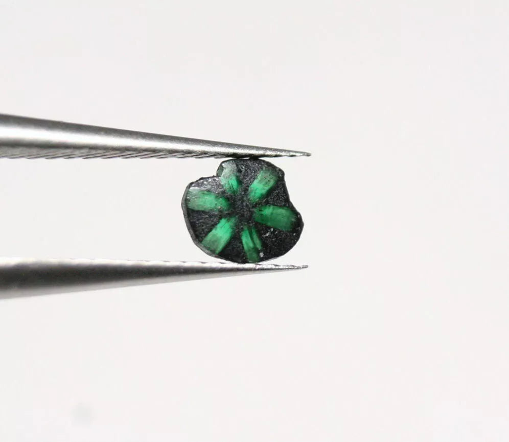 Colombian Trapiche Emerald 0.26ct Stunning Natural Emerald Formation 5x4.5mm