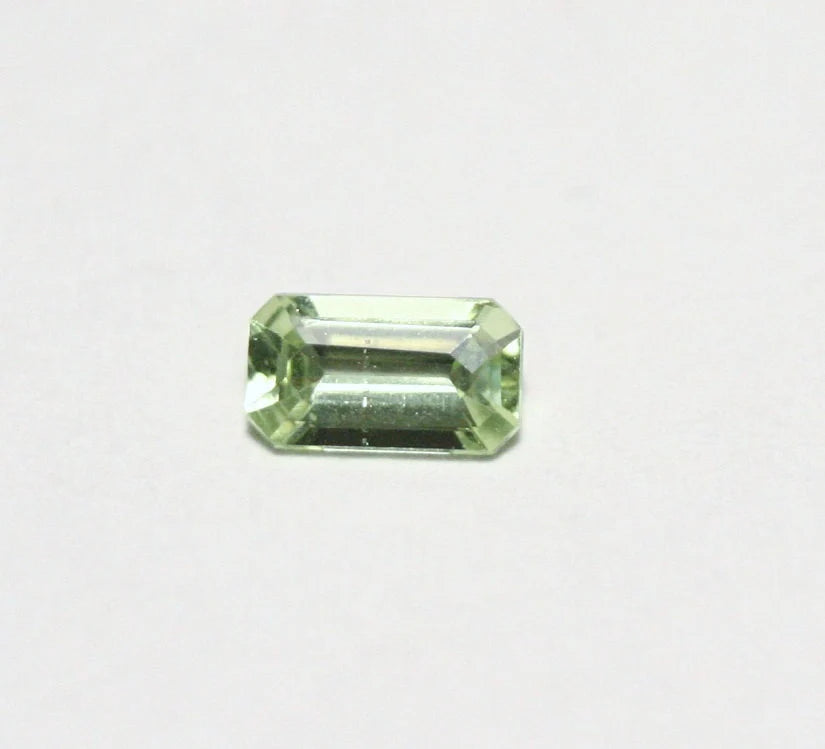 Merelani Mint Grossular Garnet 0.35ct Rare Green Faceted Fluorescent Gem 6x3mm