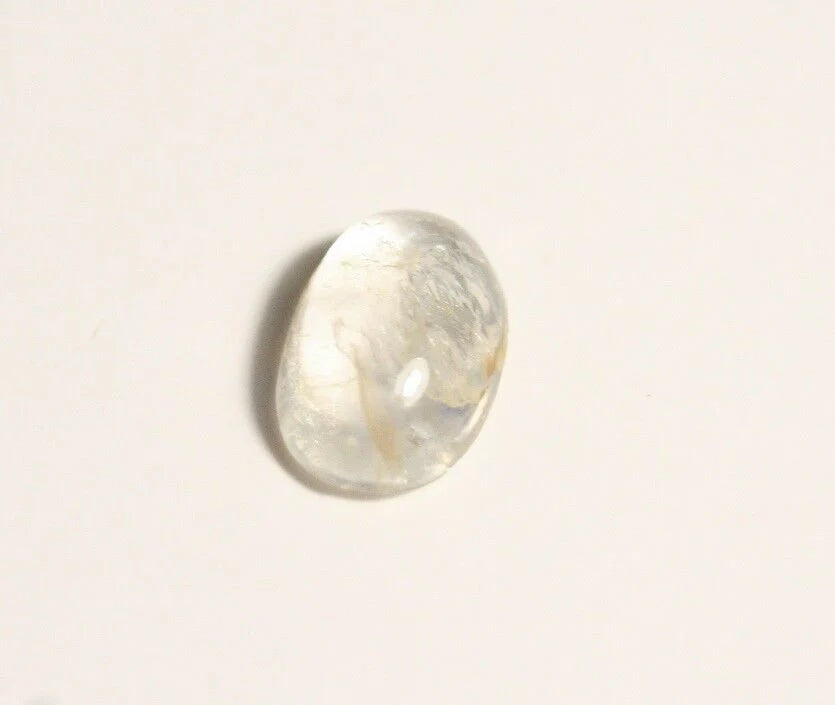 Rare Tanzanian Colourless Scapolite 2.2ct Cabochon Fluorescent Cut Gem