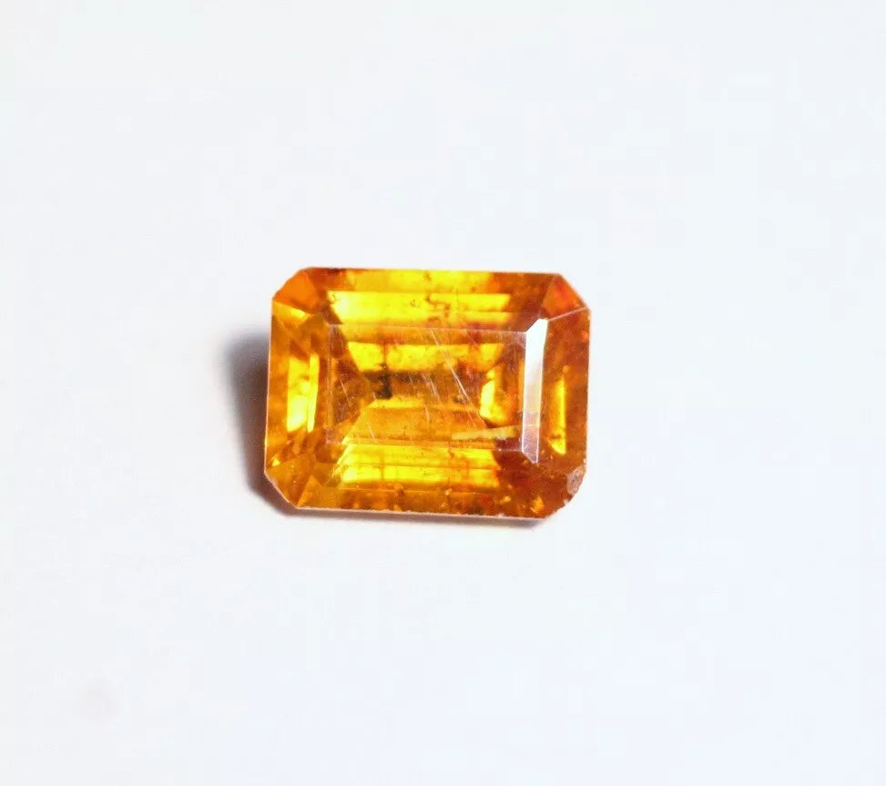 3ct Sphalerite Vibrant Emerald Cut Gemstone Spain - Gem Sphalerite 9x7mm