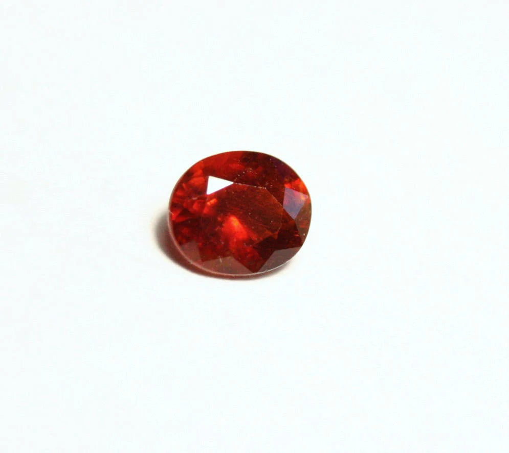 Clinohumite 0.51ct Ultra Rare Deep Orange / Red Faceted Gem - Pakistan 5x4.2mm