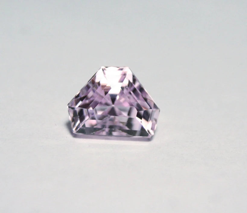 Pink Kunzite 4.2ct Madagascar Scintillating Custom Cut Trillion 10x8mm