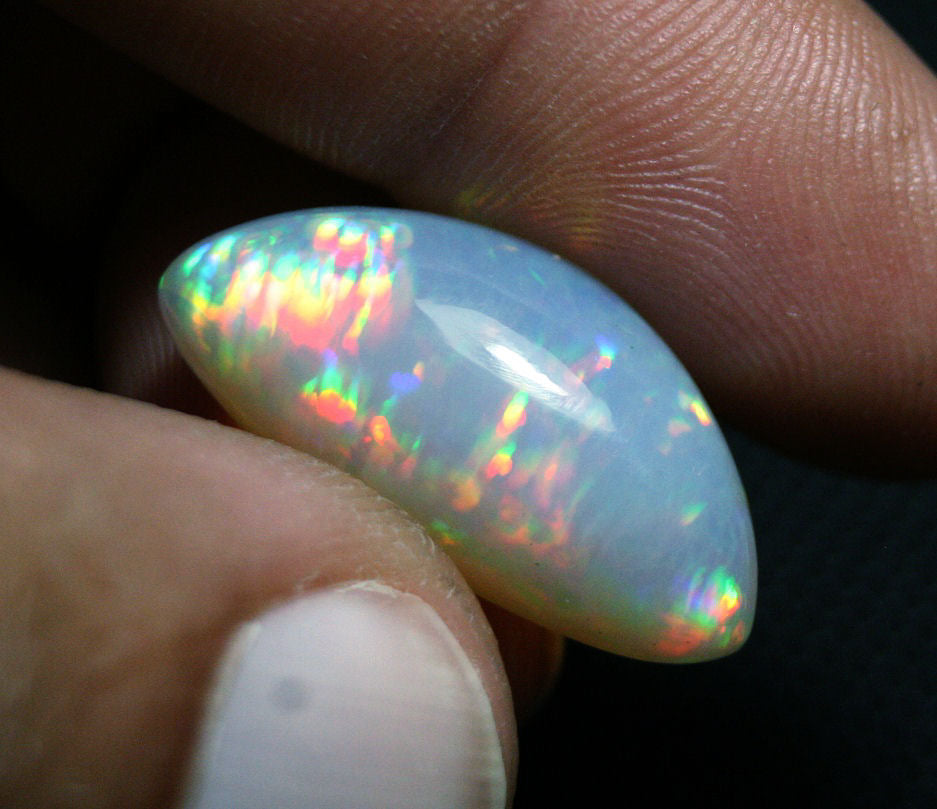 Welo Opal Cabochon 14.6ct Honeycomb Prism Blaze Natural Rare Grey Base Opal