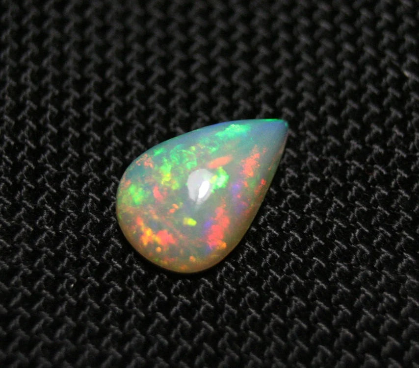 Welo Crystal Opal Cabochon 2.6ct Rainbow Pear AAA Natural Opal See Video 14x9mm