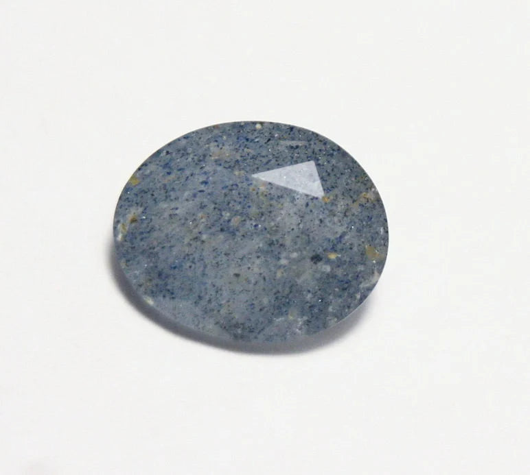 Quartz with Lazulite Inclusions 2.7ct Rare Faceted Gem Madagascar 11x8mm