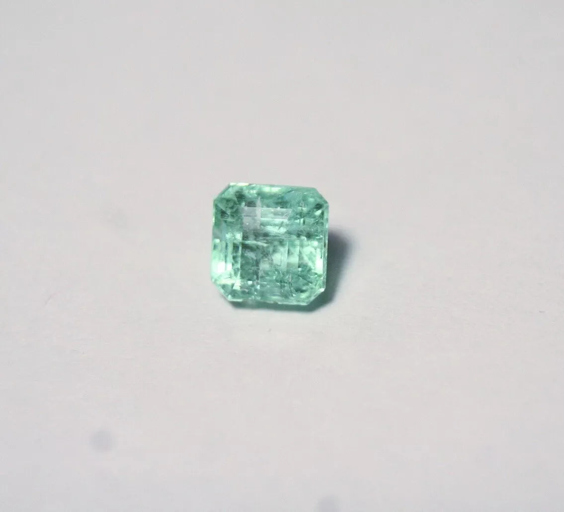 Panjshir Valley Emerald 1.47ct Rare Natural Emerald Cut Afghan Emerald 6x6mm