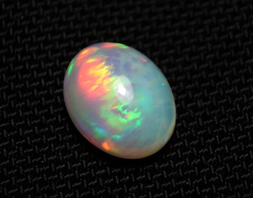 Welo Grey Base Opal Cabochon 7ct Honeycomb Prism Flash Natural Opal See Video