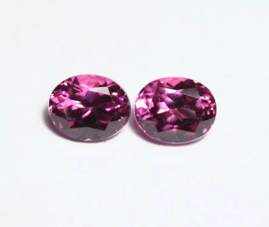 Mahenge Garnet 2.41ct Oval Pair Pastel Pink & Purple Stunning Garnet Tanzania 6x5mm