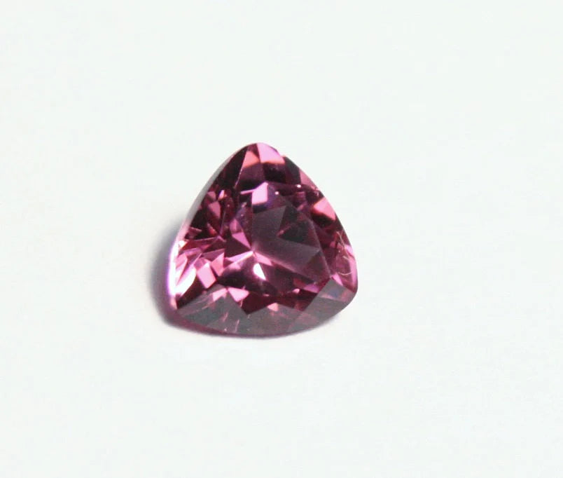 Pink Imperial Malaya Garnet 0.73ct Scintillating Trillion Natural Malaya Garnet Madagascar 5x5mm