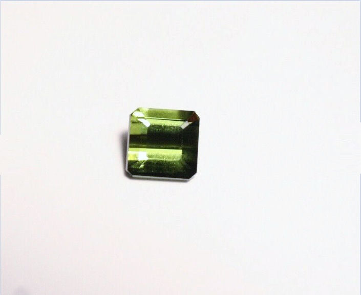 Green Tourmaline 0.71ct Beautiful Emerald Cut Gemstone Brazil 5x5mm