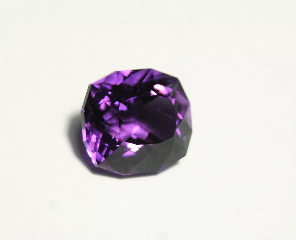 Zambian Amethyst 9.3ct Unique Custom Cushion Cut Gem AAA Amethyst 13x12mm