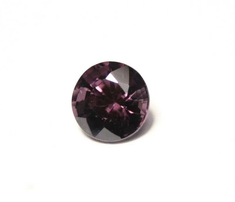 Mahenge Deep Purple Spinel 1.6ct Rare Scintillating Round Cut Gem AAA 7x7mm