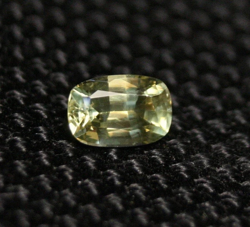 Yellow Burmese Chrysoberyl 0.58ct Beautiful Scintillating Trillion Cut Gem 6x4mm