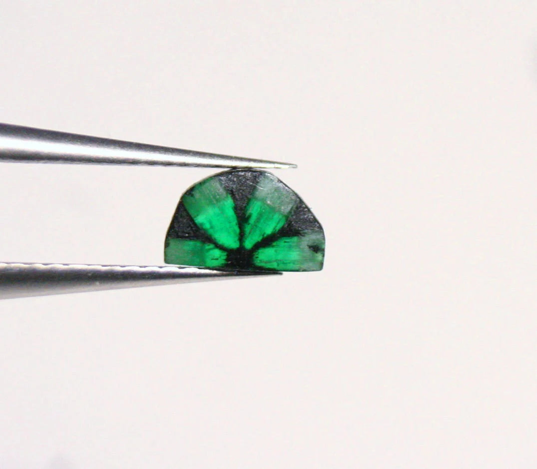 Colombian Trapiche Emerald 0.34ct Stunning Natural Emerald Formation 7x4mm