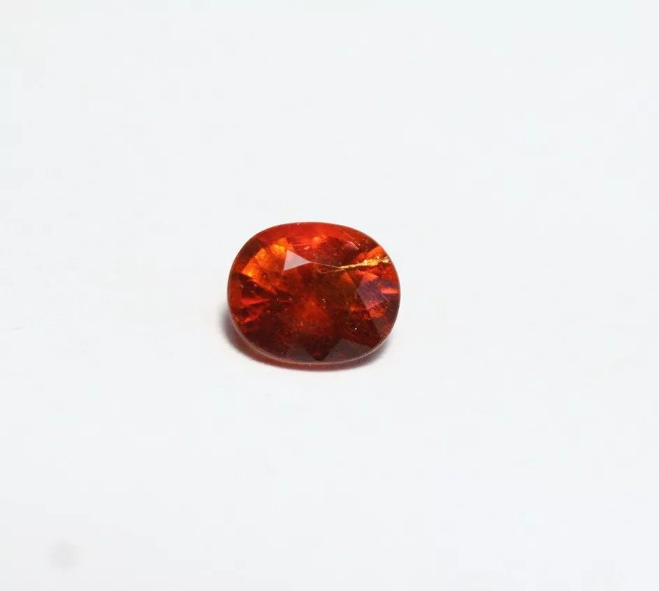 Clinohumite 0.57ct Ultra Rare Deep Orange Faceted Natural Gem Pakistan 5x4mm