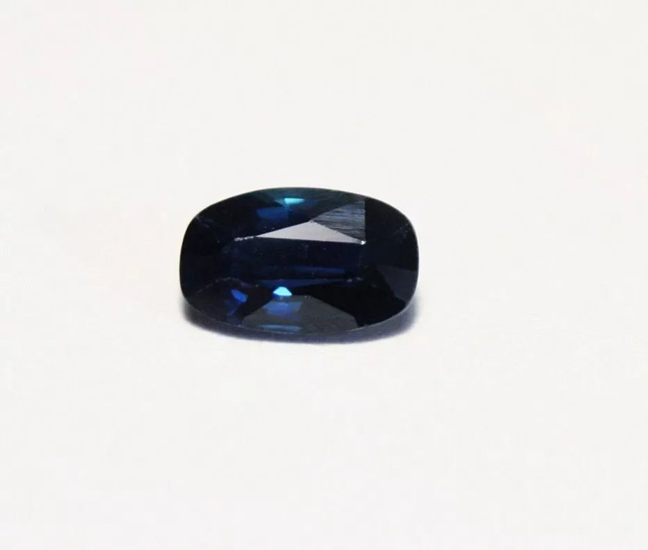 Umba Sapphire 0.8ct Deep Blue Untreated Natural Sapphire Tanzania 6.5x4mm