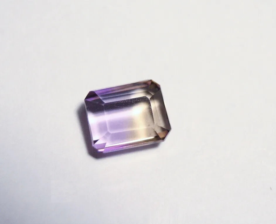 Bolivian Ametrine 2.8ct Lovely Clean BiColour Emerald Cut Natural Gem 9x7mm